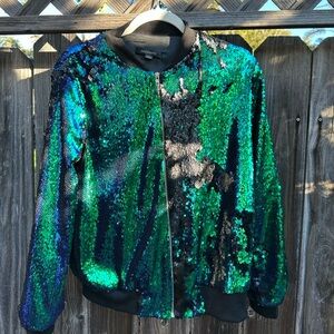 Sequin bomber mermaid colors 🧜🏼‍♀️